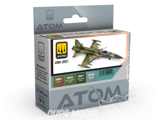 MIG peinture Atom 20921 Set couleurs USAF TAC années 1960 - 1970 (inclus guerre du Vietnam) 4 x 20ml