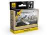 MIG peinture A-Stand 7538 Set couleurs Aluminium brillant 3 x 30ml