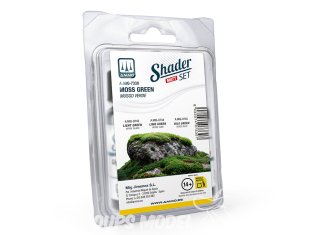 MIG Shader acrylique 7330 Set mousse verte 3 x 10ml