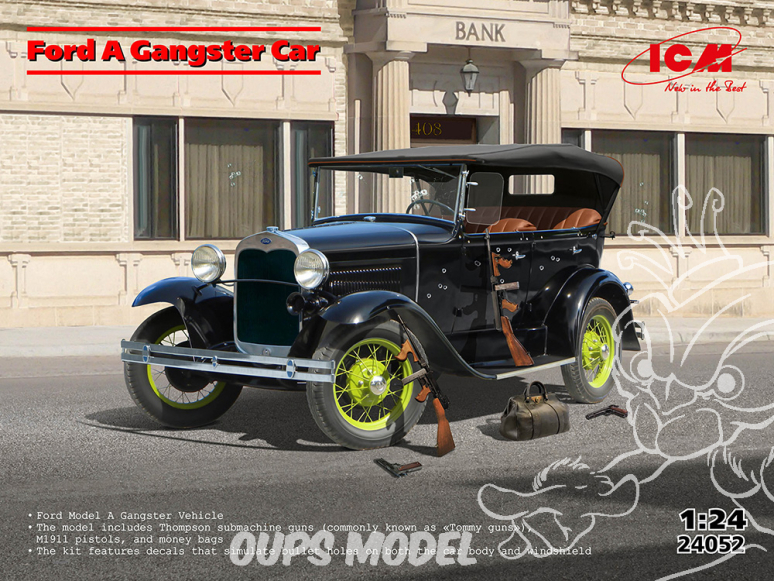 Icm maquette voiture 24052 Ford A Gangster Car 1/24