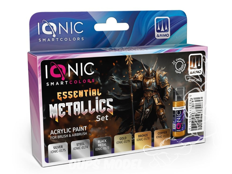 MIG peinture IONIC 0511 Set Metalliques essentiels 6 x 20ml