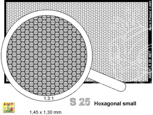 Aber S25 Filet maille entrelacée plaque 1,5x1,4mm (80x45)