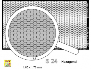Aber S24 Filet maille entrelacée plaque 1,85x1,7mm (80x45)