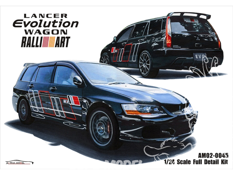 Alpha Model maquette voiture AM02-0045 Mitsubishi Lancer Evolution IX Wagon Ralliart 1/24