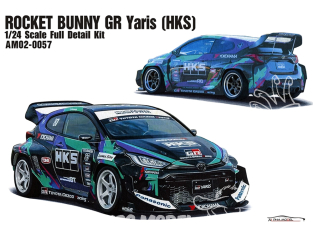 Alpha Model maquette voiture AM02-0057 Toyota Yaris GR Rocket Bunny HKS 1/24