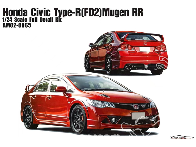 Alpha Model maquette voiture AM02-0065 Honda Civic Type R FD2 Mugen RR 1/24