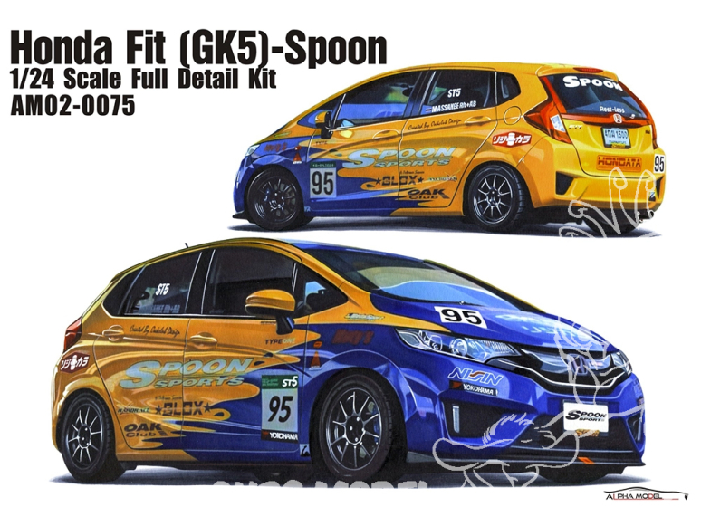 Alpha Model maquette voiture AM02-0075 Honda GK5 FIT SPOON 1/24