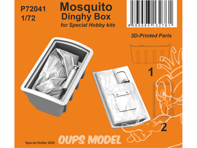 Special Hobby 3D Print avion P72041 Mosquito Boîte à canot kits Special Hobby 1/72