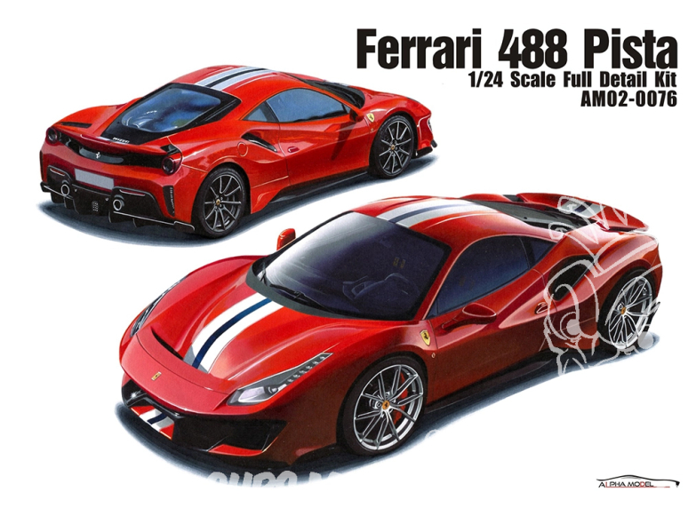 Alpha Model maquette voiture AM02-0076 Ferrari 488 Pista 1/24