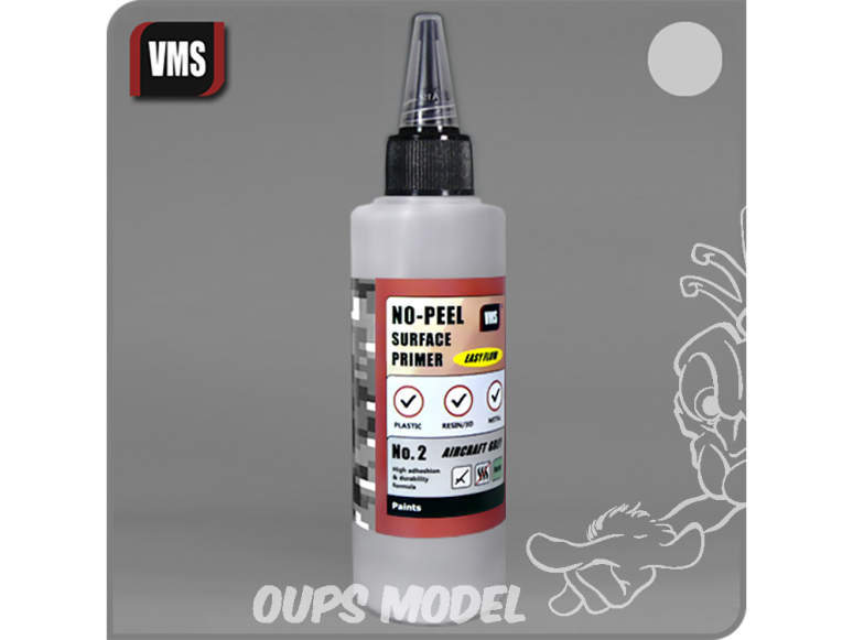 VMS PR02 Apprêt acrylique No-Peel Gris avion 100ml