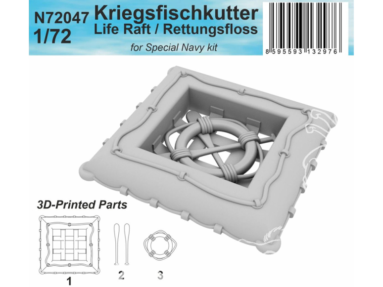 Special navy N72047 Radeau de sauvetage pour bateau de pêche de guerre 1/72