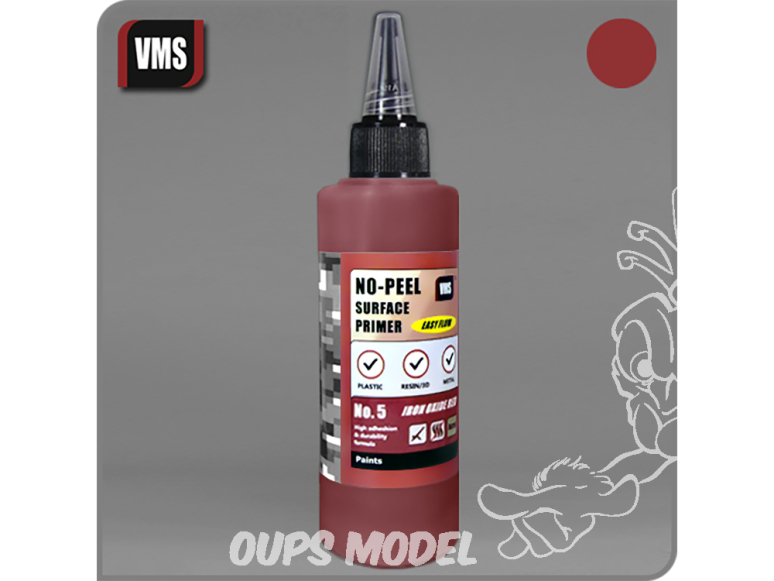VMS PR05 Apprêt acrylique No-Peel Oxyde de fer rouge 100ml