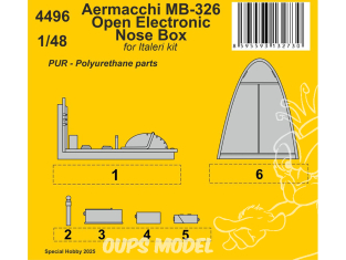 CMK 4496 Nez électronique ouvert Aermacchi MB-326 pour kit Italeri 1/48