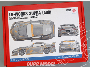 Hobby Design transkit voiture HD03-0609 LB-Works Toyota Supra A90 Ver.C Edition Limitée 1/24