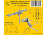 CMK kit resine 6013 M60D avec support Sagami 2 pièces pour UH-1B Huey kit Trumpeter 1/35