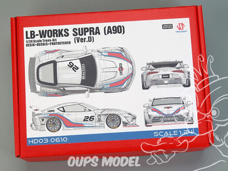 Hobby Design transkit voiture HD03-0610 LB-Works Toyota Supra A90 Ver.D Edition Limitée 1/24