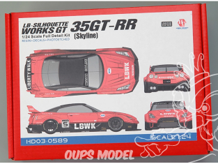 Hobby Design transkit voiture HD03-0589 LB-Silouhette Works GT Nissan Skyline 35GT-RR (Skyline) Edition Limitée 1/24