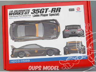 Hobby Design transkit voiture HD03-0588 LB-Silouhette Works GT Nissan Skyline 35GT-RR (John Player Special) Edition Limitée 1/24