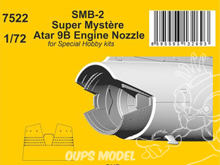 CMK kit resine 7522 SMB-2 Super Mystère Atar 9B Engine Nozzle pour kits Special Hobby 1/72