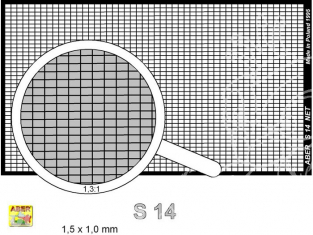 Aber S14 Filet maille 1,5x1mm plaque 78x44mm