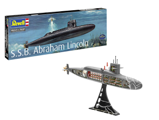 Revell maquette sous marin 05185 S.S.B. Abraham Lincoln avec intérieur 1/253