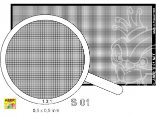 Aber S01 Filet maille 0,5x0,5mm plaque 78x44mm