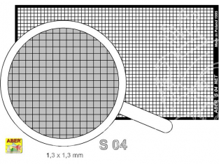 Aber S04 Filet maille 1,3x1,3mm plaque 78x44mm