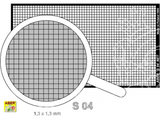 Aber S04 Filet maille 1,3x1,3mm plaque 78x44mm