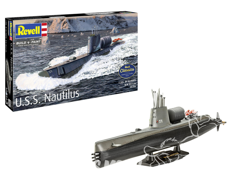 Revell maquette sous marin 05184 U.S.S. Nautilus 1/305