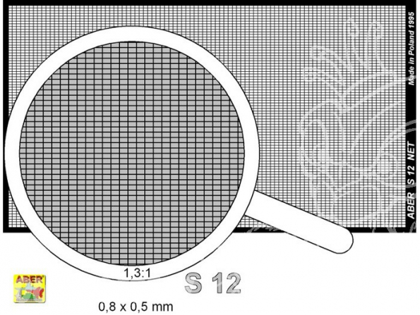 Aber S12 Filet maille 0,8x0,5mm plaque 78x44mm