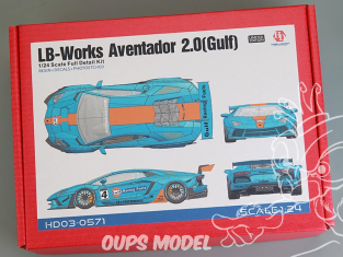 Hobby Design maquette voiture HD03-0571 LB-Works Aventador 2.0 (GULF) Edition Limitée 1/24