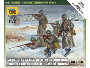 Zvezda maquette militaire 6197 Fantassins Soviétique Tenue Hivernale 1/72