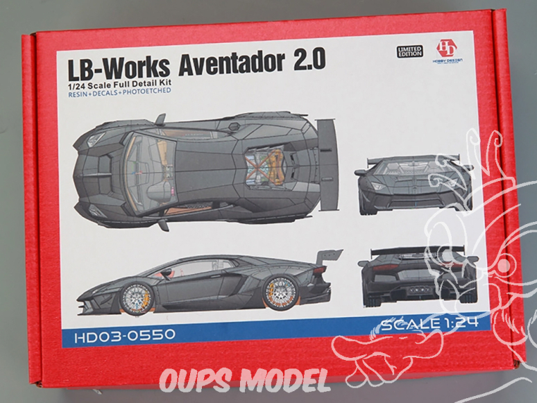 Hobby Design maquette voiture HD03-0550 LB-Works Aventador 2.0 Edition Limitée 1/24