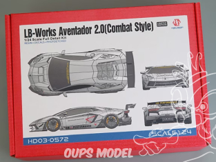 Hobby Design maquette voiture HD03-0572 LB-Works Aventador 2.0 (Combat Style) Edition Limitée 1/24