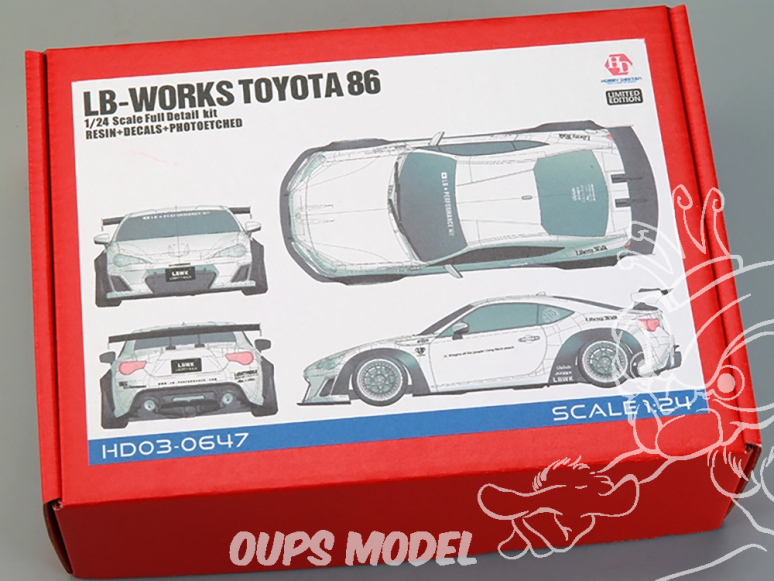 Hobby Design maquette voiture HD03-0647 LB-Works Toyota 86 Edition Limitée 1/24