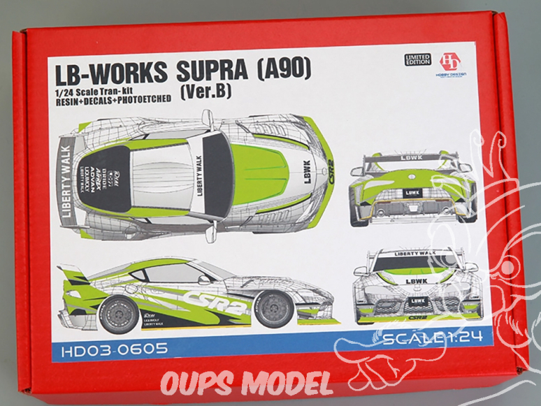 Hobby Design transkit voiture HD03-0605 LB-Works Toyota Supra A90 Ver.B Edition Limitée 1/24