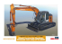 Hasegawa maquette travaux public 66111 Pelle hydraulique Hitachi Construction Machinery ZAXIS135US 1/35