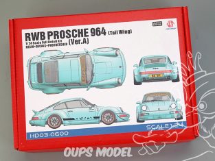 Hobby Design maquette voiture HD03-0600 RWB Porsche 964 (911) Tail Wing (Ver.A) Edition Limitée 1/24