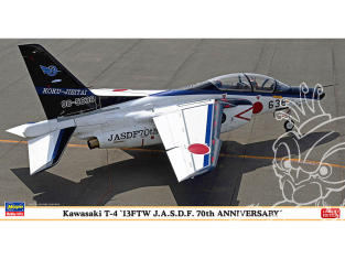 Hasegawa maquette avion 07549 Kawasaki T-4 13e Escadre 70e anniversaire de la Force aérienne d'autodéfense japonaise 1/48