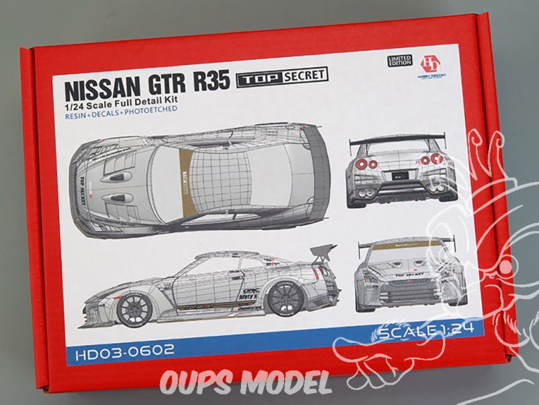 Hobby Design transkit voiture HD03-0602 Nissan GTR R35 Skyline Top Secret Edition Limitée 1/24