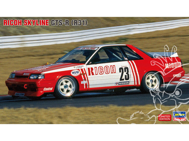 Hasegawa maquette voiture 20741 Ricoh Skyline GTS-R (R31) 1/24