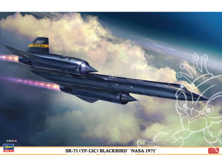 Hasegawa maquette avion 02486 SR-71 YF-12C Blackbird NASA 1971 1/72