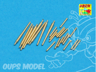 Aber 350L37 Set 8 de futs de canons 127mm L40 type 89 pour navires japonais 1/350