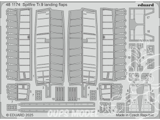 EDUARD photodecoupe avion 481174 Volets d'atterrissage Spitfire Tr.9 Airfix 1/48