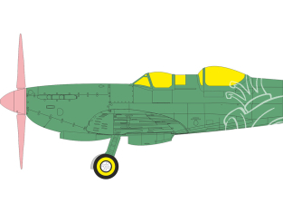 Eduard Express Mask EX1140 Spitfire Tr.9 TFace Airfix 1/48