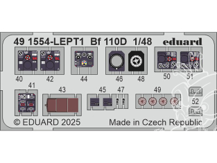 EDUARD photodecoupe avion 491554 Amélioration Messerschmitt Bf 110D Eduard 1/48