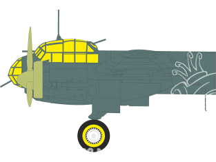 Eduard Express Mask EX1135 Junkers Ju 88A-4 TFace Eduard / Icm 1/48