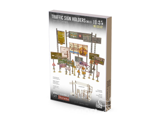 RT-Diorama 35582 Support de panneau de signalisation n° 1 (panneaux non inclus) 1/35