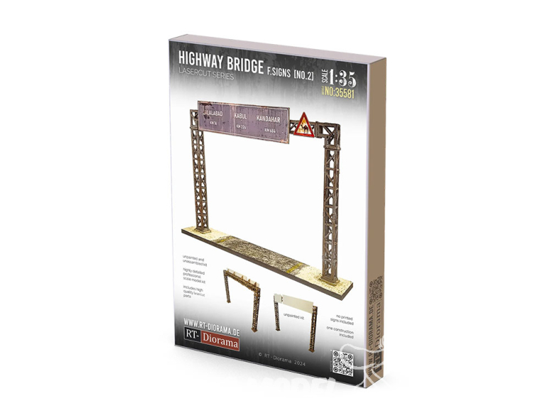 RT-Diorama 35581 Pont routier pour les panneaux n°2 (panneaux non inclus) 1/35