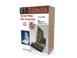 RT-Diorama 35202 Base du diorama Ruine d'une maison en briques 1/35
